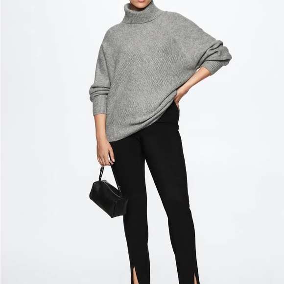 2 for $60 Mango Turtle Neck Sweater Gray Size XL - Picture 2 of 11